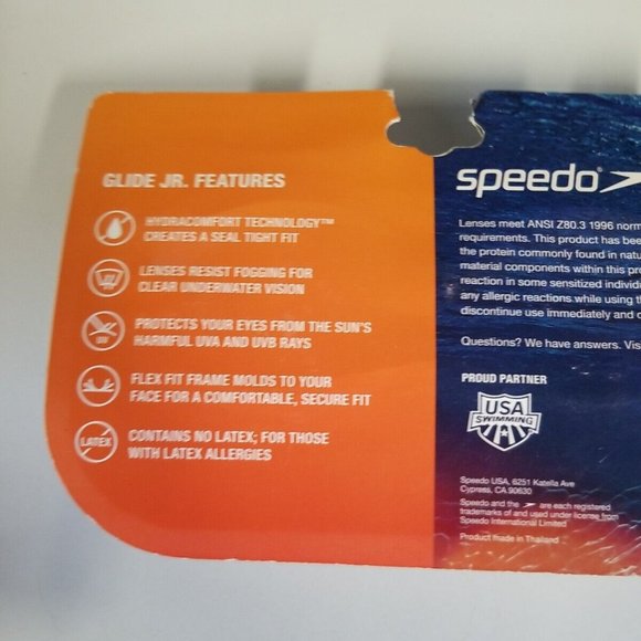 Speedo Glide Jr. Junior Swimming Goggles Baby Blue - Picture 12 of 13